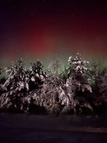 северное сияние, Чудское озеро, природные явления, полярные огни, редк