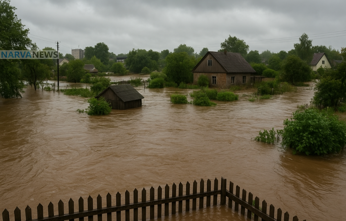 Нарва побила столетний рекорд по количеству августовских осадков