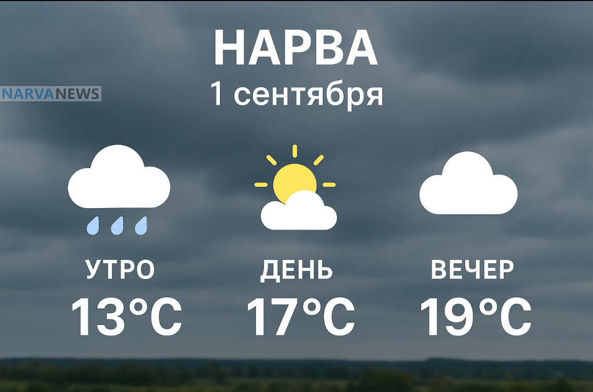 Нарва открывает осенний сезон: сентябрь стартует с мокрых улиц и серебристых облаков