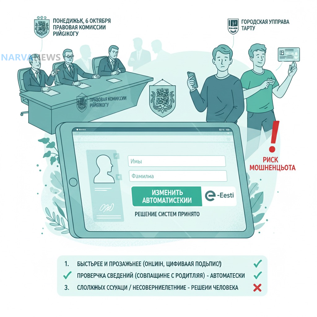 Рийгикогу рассмотрит законопроект об автоматической смене имени