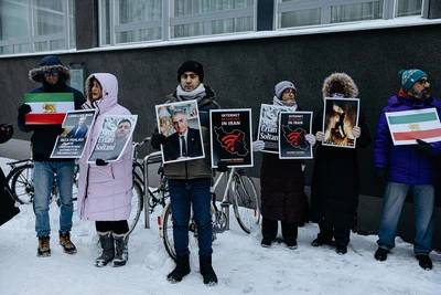 Фото: Акция в поддержку протестующих в Иране. Автор: Priit Mürk/ERR