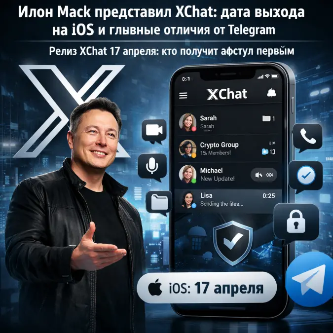 Илон Маск представил XChat: дата выхода на iOS и главные отличия от Telegram: Иллюстративное фото — Narva News