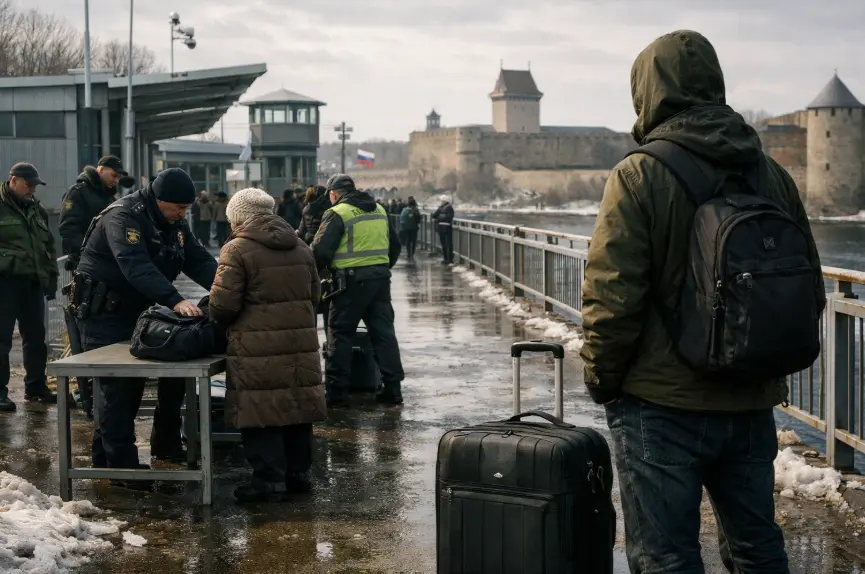 Разворот на мосту: в Нарве туриста не выпустили в РФ и оштрафовали из-за 400 евро
