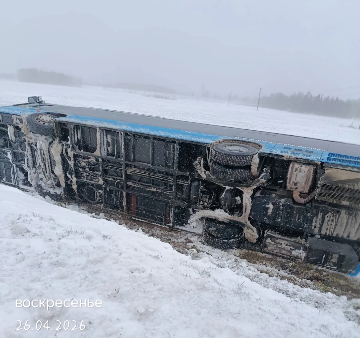 Снежный хаос в Эстонии: автобус с пассажирами перевернулся в Ида-Вирумаа, зафиксировано 17 ДТП за утро