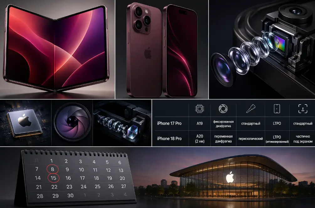 Apple отменяет осенний релиз базового iPhone 18: в сентябре 2026 года мир увидит только «люкс» и складной Ultra