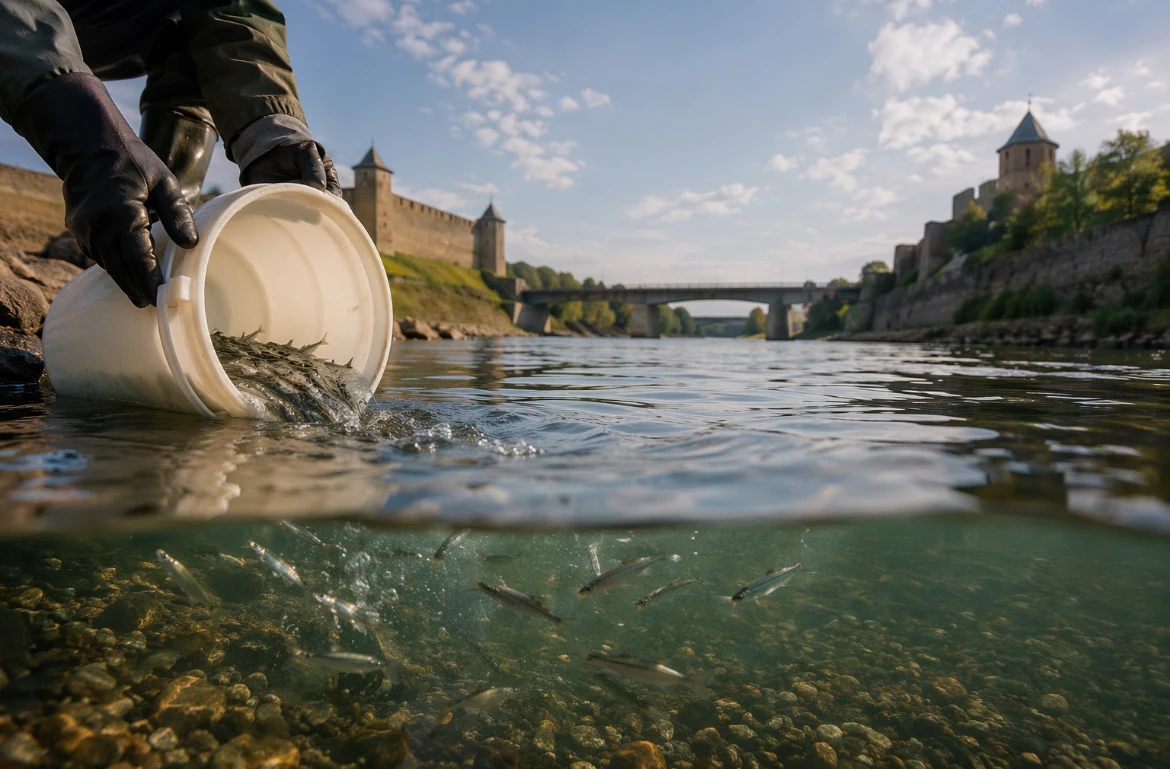Живое золото Наровы: в приграничную реку вернулась редкая популяция лосося