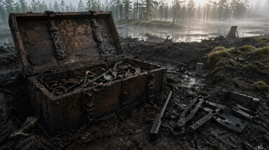 «Золота внутри не было»: что скрывал загадочный сундук викингов, пролежавший в болоте 1000 лет