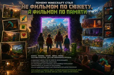Почему Minecraft стал не фильмом по сюжету, а фильм по памяти
