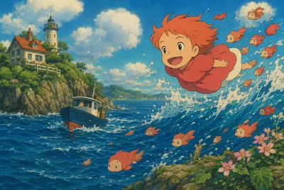«Рыбка Поньо на утесе» / Ponyo — возвращение Ghibli на большой экран