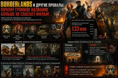 Borderlands и другие провалы: почему громкое название больше не спасает фильм