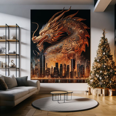 Год дракона 2024: уникальные новогодние календари и плакаты для яркого праздничного настроения
