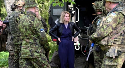 Премьер-министр Эстонии посетила учения НАТО в Эстонии «Весенний шторм»